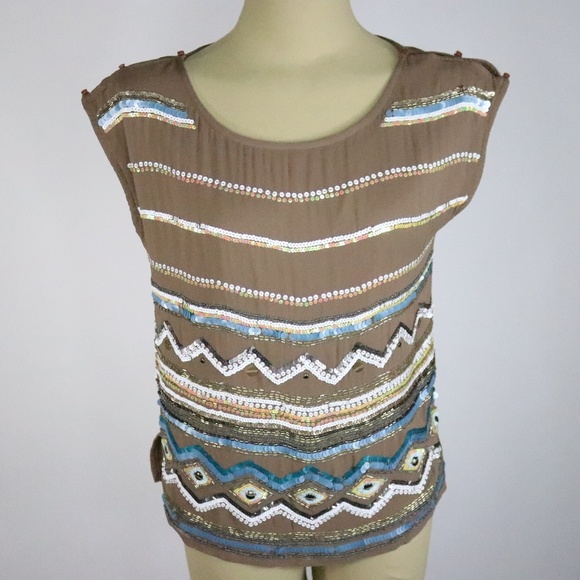 Anthropologie Tops - NWT Anthropologie  Deletta Sequin Blouse - P002
